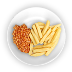 Chips, Beans & Sausage 